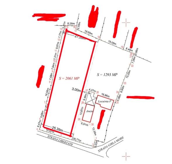 Teren Construcții intravilan de 2061 mp, în Central