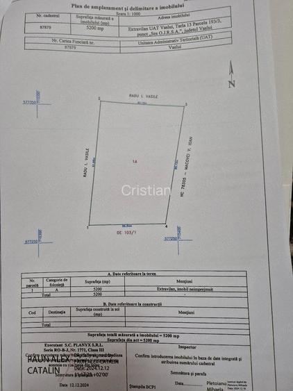 Vand teren arabil extravilan 5200m2 + 1600m2 Moara Grecilor in vecinatate cu viitoarea centura