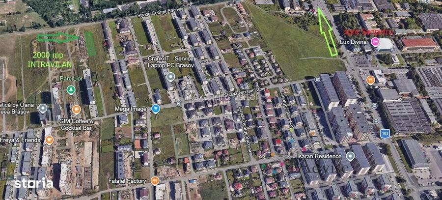 Teren intravilan 2000 mp, ideal pentru investitie, Brasov, zona Tracto