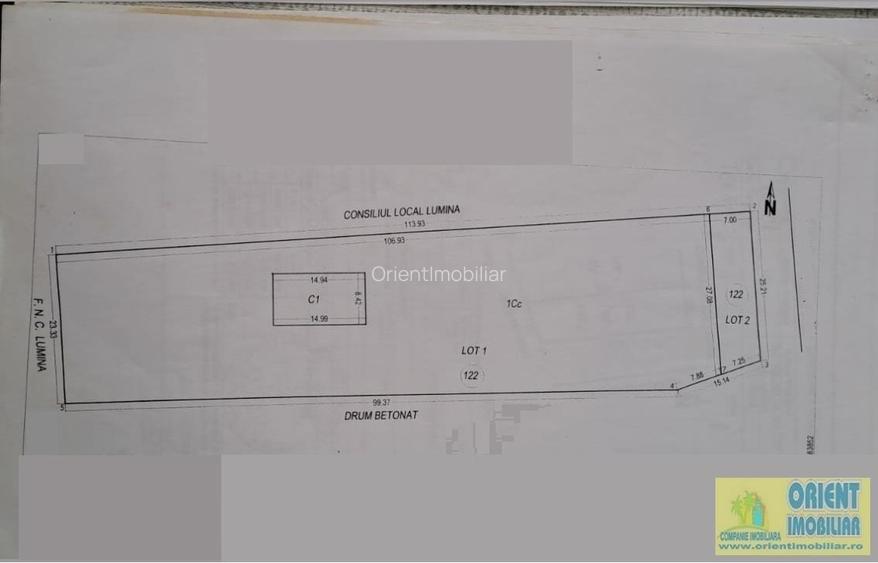 Lumina, teren intravilan 2.817mp de vanzare