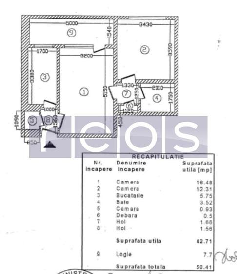 Apartament cu 2 camere semidecomandat în Timpuri Noi