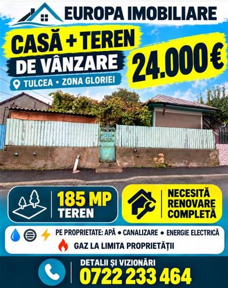 Casă individuală cu 2 camere cu Teren 185 Mp în Orizontului