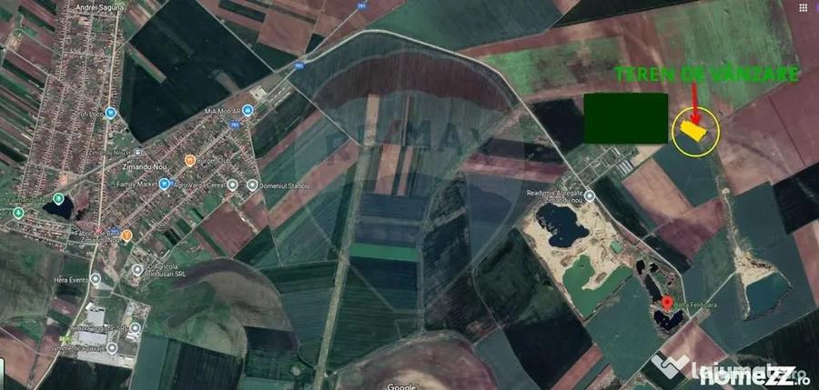 Teren de 14200 mp, în Zimandu Nou