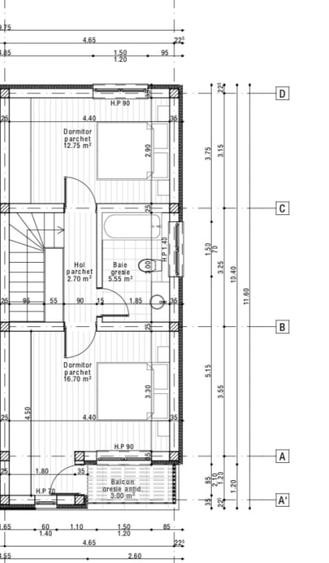 Casă individuală cu 3 camere cu Teren 250 Mp în Central