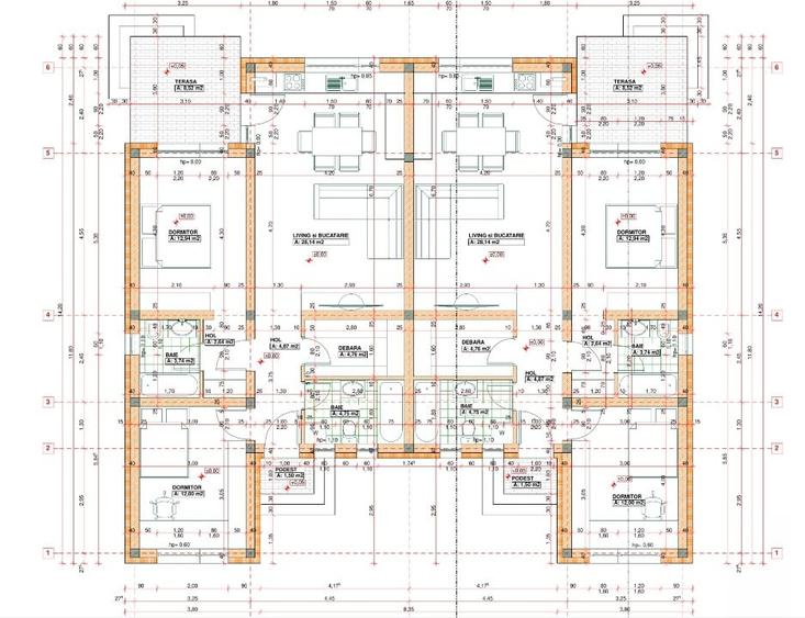 Duplex cu 3 camere cu Canalizare în Moșnița Nouă