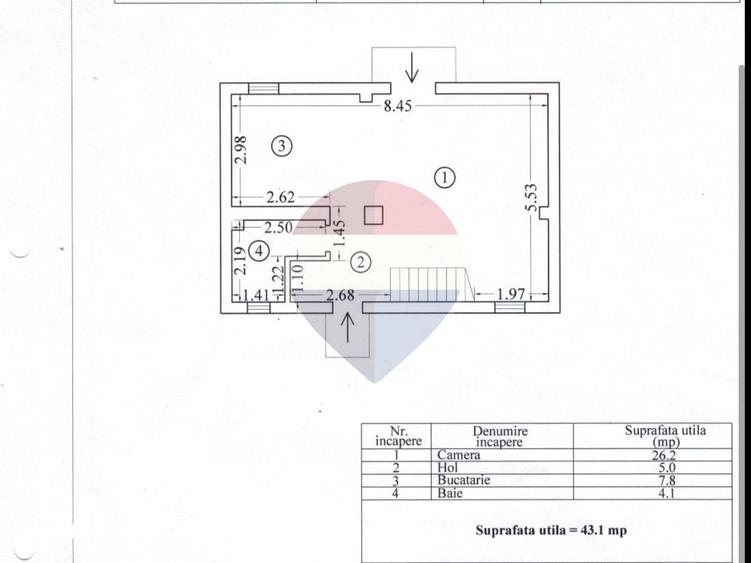 Casă cu 3 camere cu Teren 159 Mp în Palazu Mare