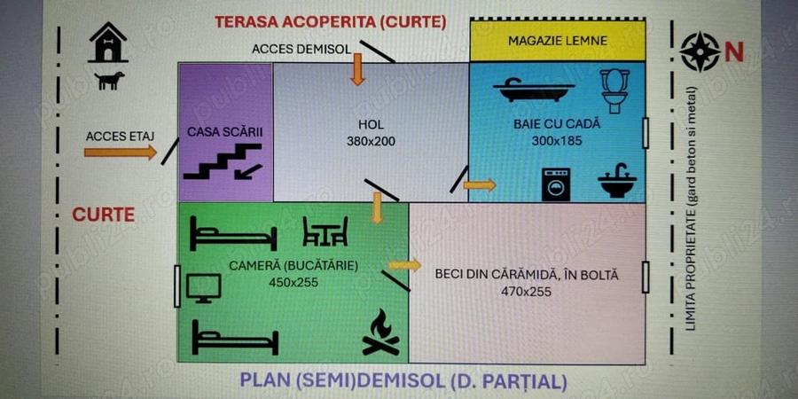 Casă cu 4 camere cu Teren 882 Mp în Cacica
