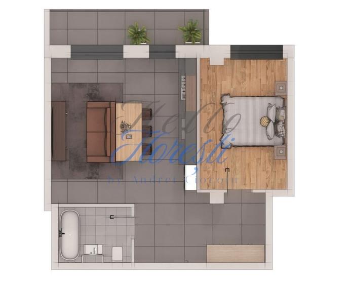 Apartament 2 camere, 53,12mp, ansamblu NZEB, zona Terra - 1