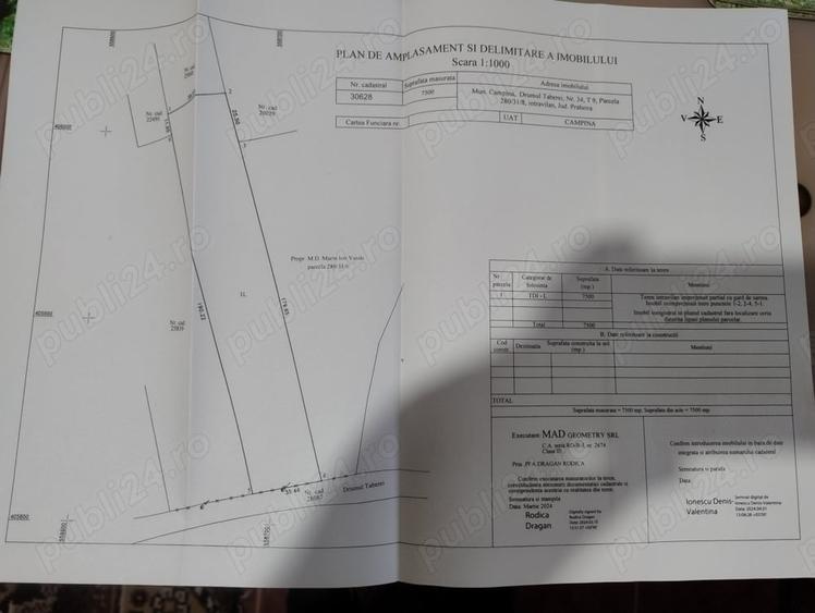 Teren de 7500 mp, în Voila