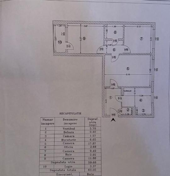 Apartament 3 Camere, 63 mp, Balcon, Parter , Izolat , persoana Privata - 9