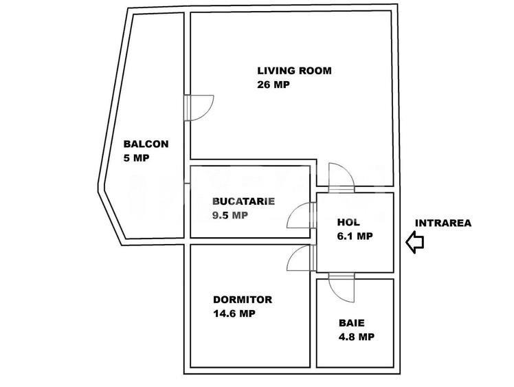 Apartament cu 2 camere decomandat în Șelimbăr