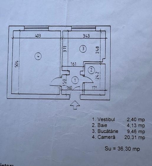 Garsonieră decomandată, mobilată în Brâncoveanu