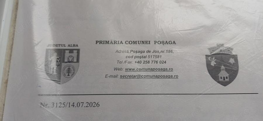 Teren de 1021 mp, în Cordău