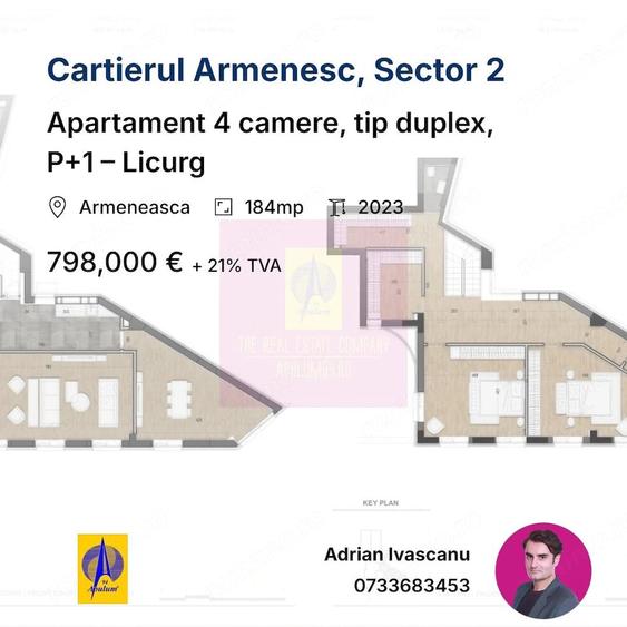 Apartament cu 4 camere decomandat în Armeneasca