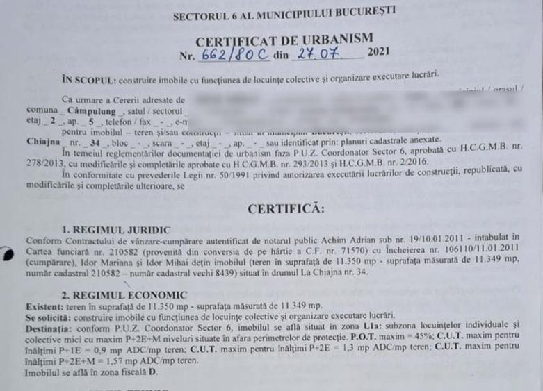 Teren Construcții intravilan de 590 mp, în Giulești