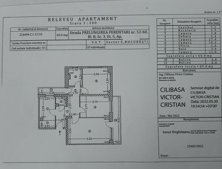 Direct PROPRIETAR vînd 81900EUR Negociabil Apartam.3camere decomandate Conf.1 ca - 1