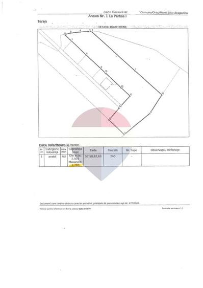 Teren Construcții intravilan de 4765 mp, în Nord