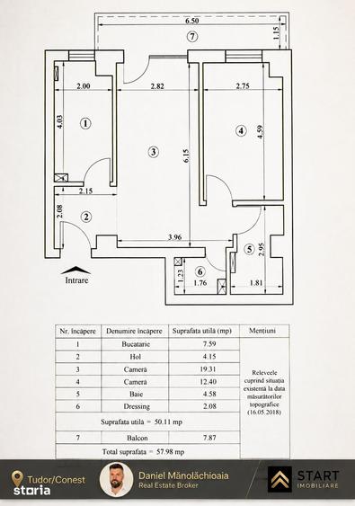 Apartament 2 camere Conest Tudor Vladimirescu 58 mp Parcare inclusa - 2