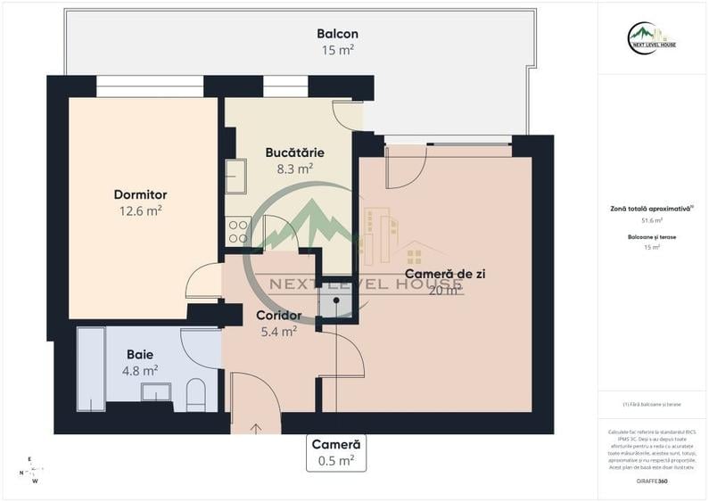 Apartament cu 2 camere în Sânpetru