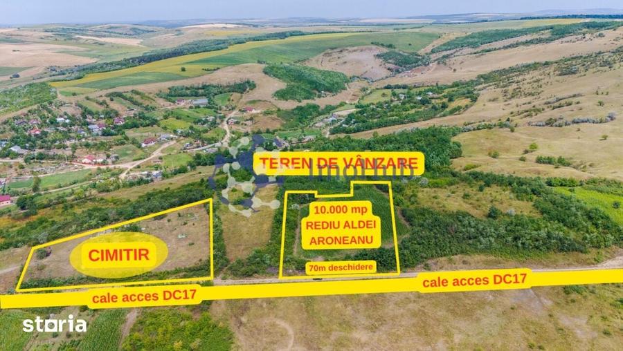 Teren de 10000 mp, în Aroneanu