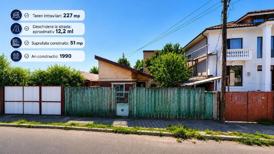 Casă individuală cu 2 camere cu Teren 227 Mp în Giurgiului