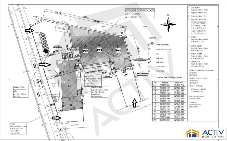 Spațiu industrial, de 1,800 mp, în Est