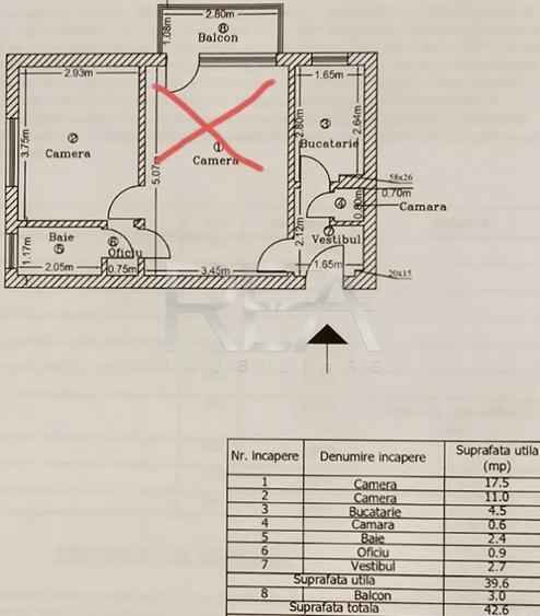 Apartament cu 2 camere semidecomandat, mobilat în Floreasca