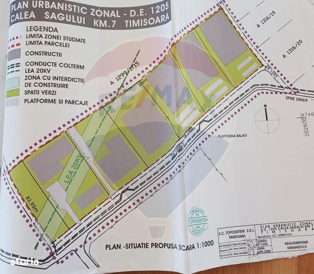 Teren parcelat 27.299mp Timisoara / Zona Sagului - 1