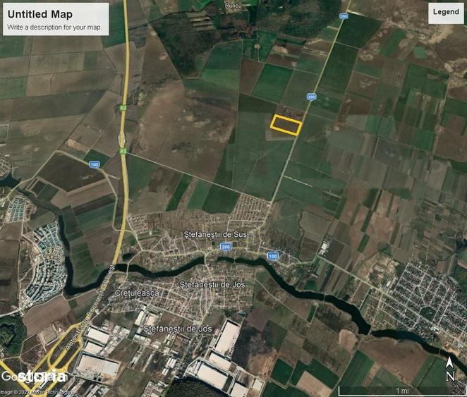 Teren de 25700 mp, în Ștefăneștii de Jos