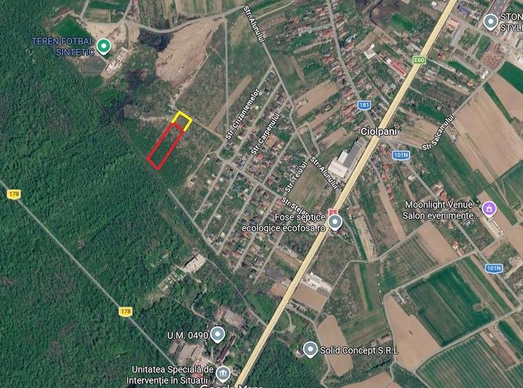 Teren de 4000 mp, în Ciolpani