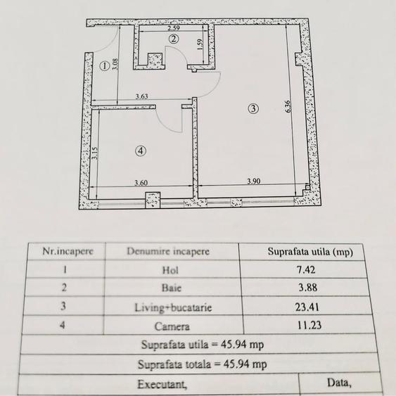 Apartament cu 2 camere semidecomandat în Popas Păcurari