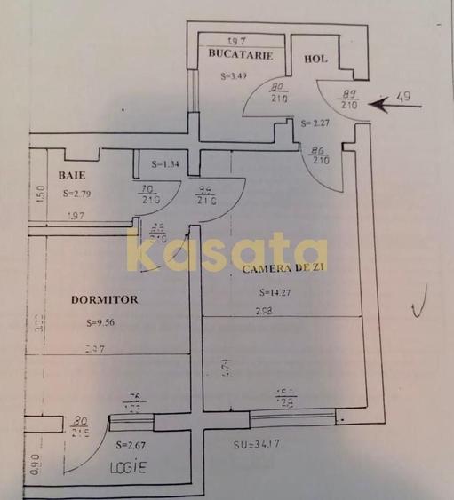 Apartament cu 2 camere semidecomandat în 1 Decembrie 1918