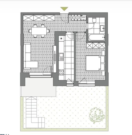 Apartament cu 2 camere în Ștefăneștii de Jos
