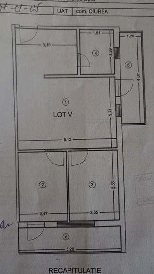 Apartament cu 3 camere decomandat în Ciurea