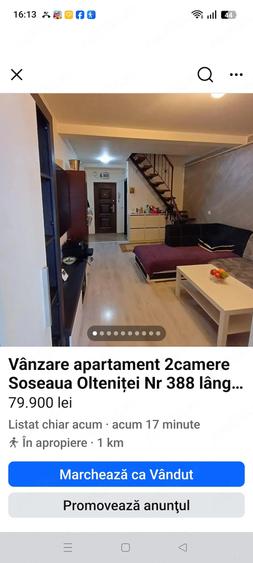 Apartament cu 2 camere decomandat în Olteniței
