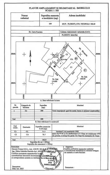 Casă individuală cu 6 camere cu Teren 400 Mp în Traian