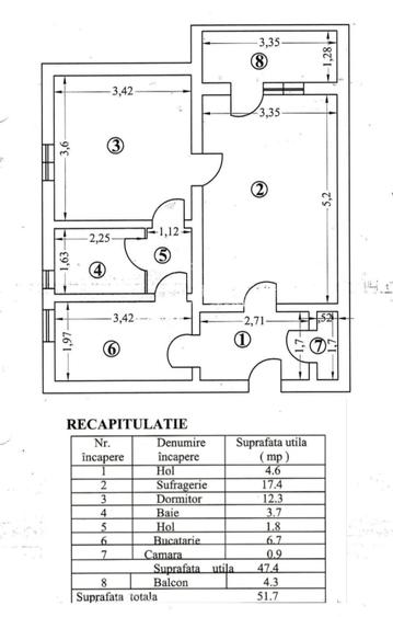 Apartament cu 2 camere de vanzare - 8