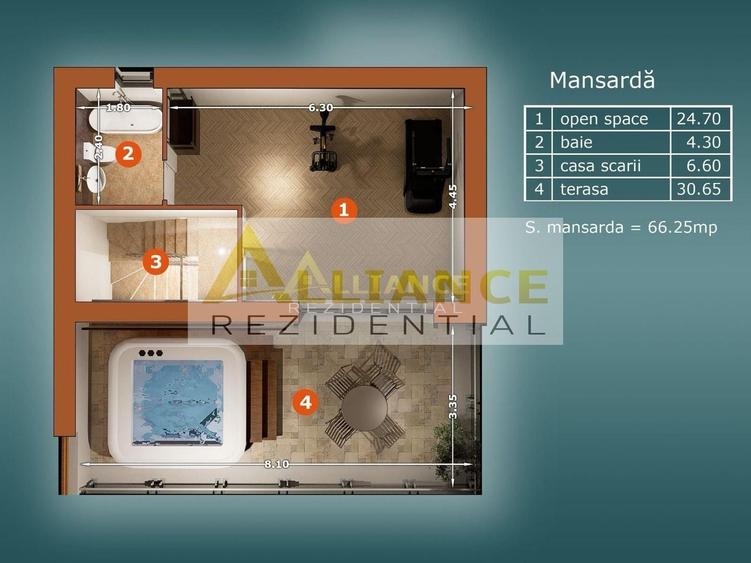 Duplex cu 5 camere decomandat cu Canalizare în Central
