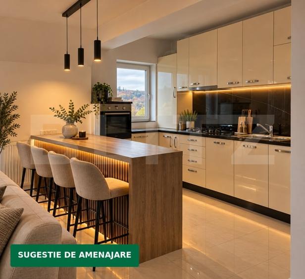 Apartament cu 3 camere semidecomandat, mobilat în Râșnov