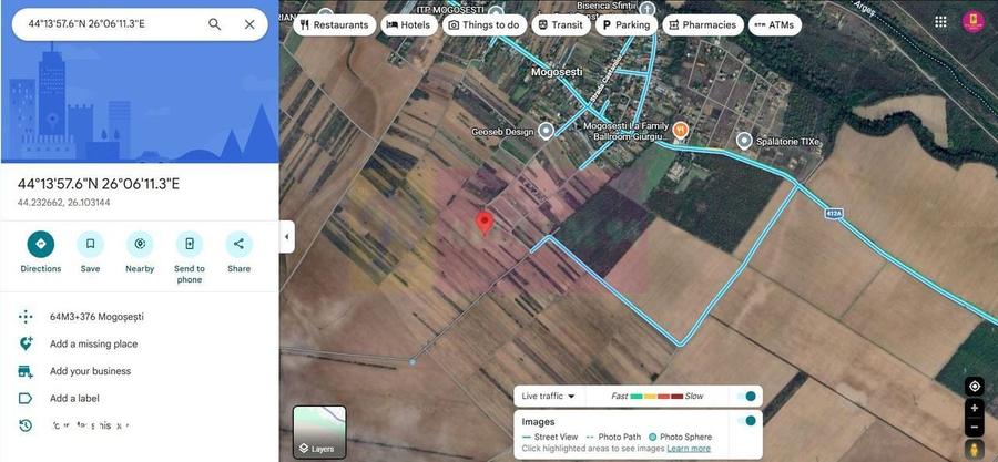 Teren de 16300 mp, în Adunații-Copăceni