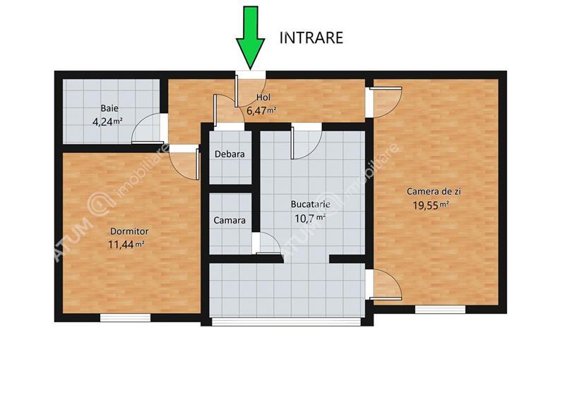 Apartament cu 2 camere decomandat, mobilat în Vasile Aaron
