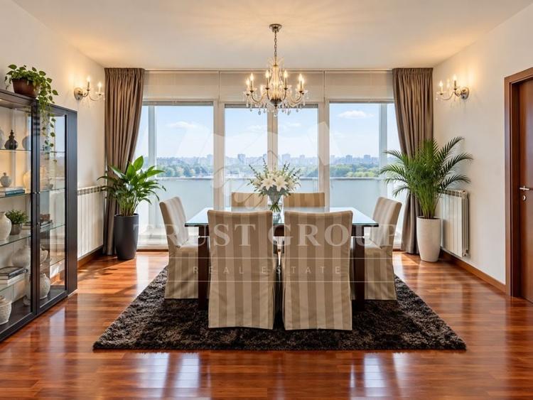 Apartament cu 4 camere semidecomandat, mobilat în Herăstrău