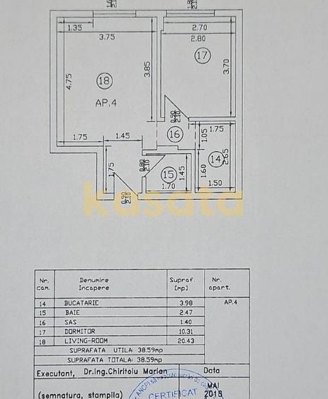 Apartament cu 2 camere semidecomandat, mobilat în Fundeni