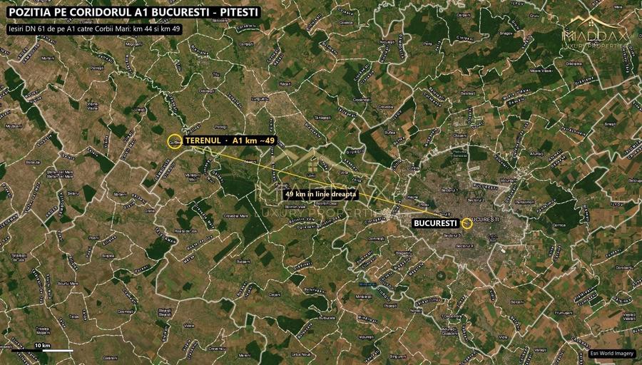 Teren agricol intravilan de 14915 mp, în Corbii Mari
