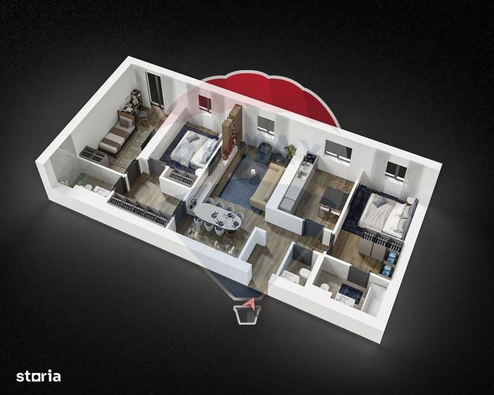 Apartament cu 4 camere în Ștefăneștii de Jos