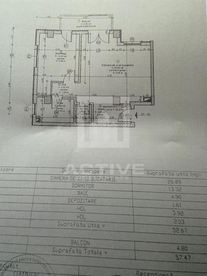 Apartament cu 2 camere semidecomandat, mobilat în Gară