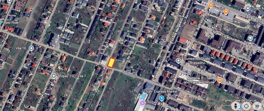 Teren Construcții intravilan de 627 mp, în Bragadiru