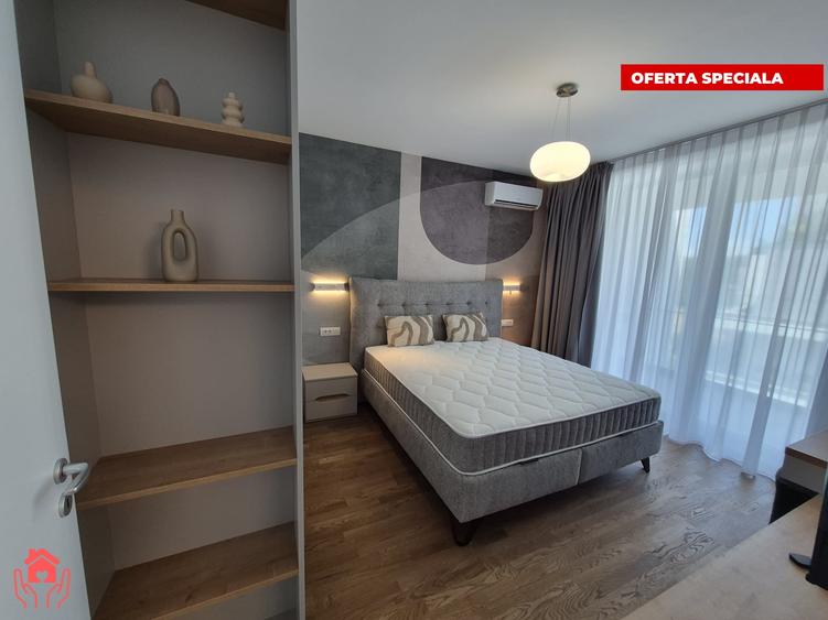 Apartament cu 2 camere semidecomandat, mobilat în Băneasa
