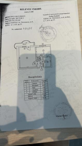 Garsonieră decomandată în 13 Septembrie