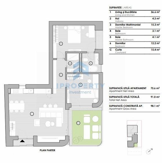 Apartament cu 3 camere semidecomandat în Grivița